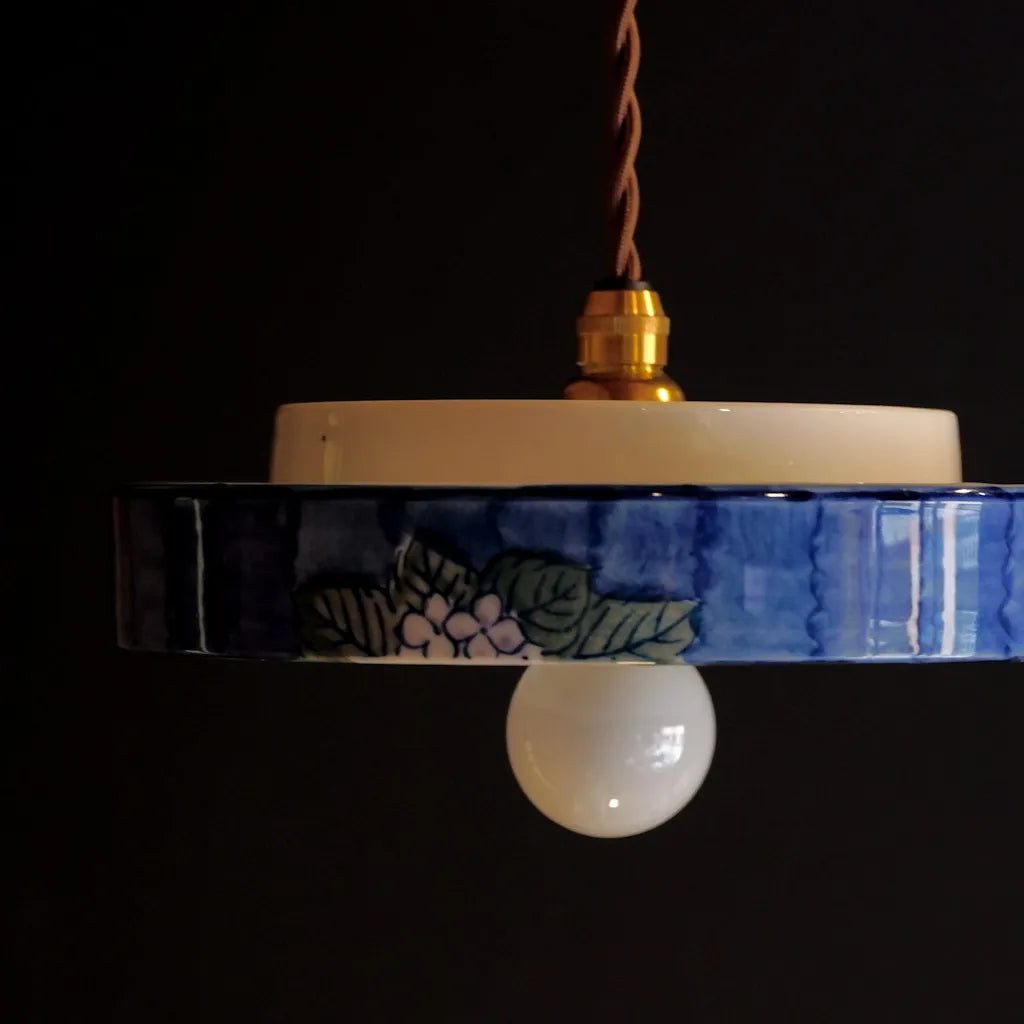 有田焼｜清陶苑｜紫陽花｜染付｜ペンダントライト