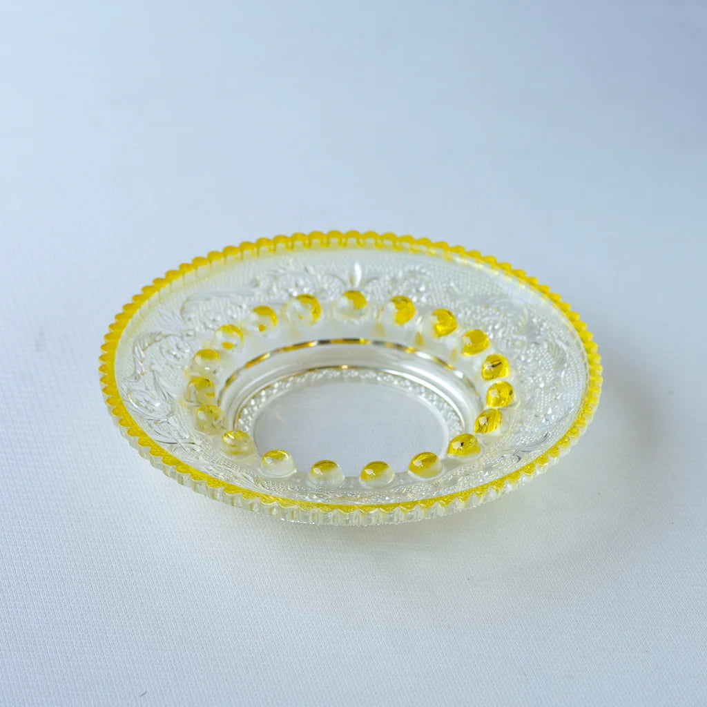 HASEGAWA GLASS｜エリザベス｜ガラス灰皿｜イエロー｜ペンダントライト150