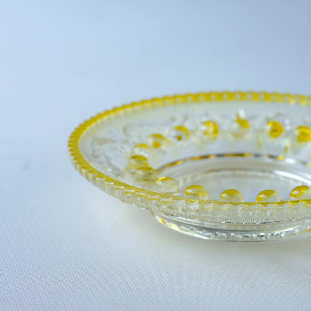 HASEGAWA GLASS｜エリザベス｜ガラス灰皿｜イエロー｜ペンダントライト150