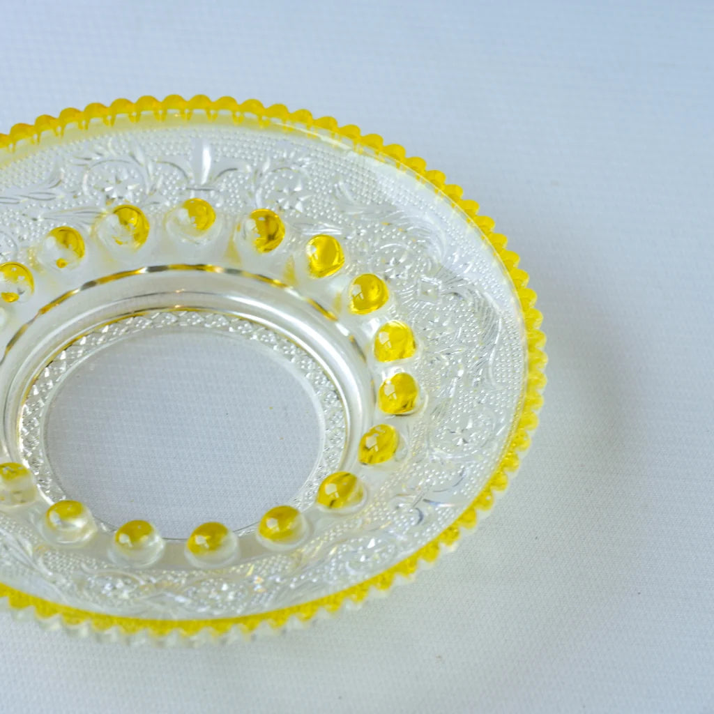 HASEGAWA GLASS｜エリザベス｜ガラス灰皿｜イエロー｜ペンダントライト150