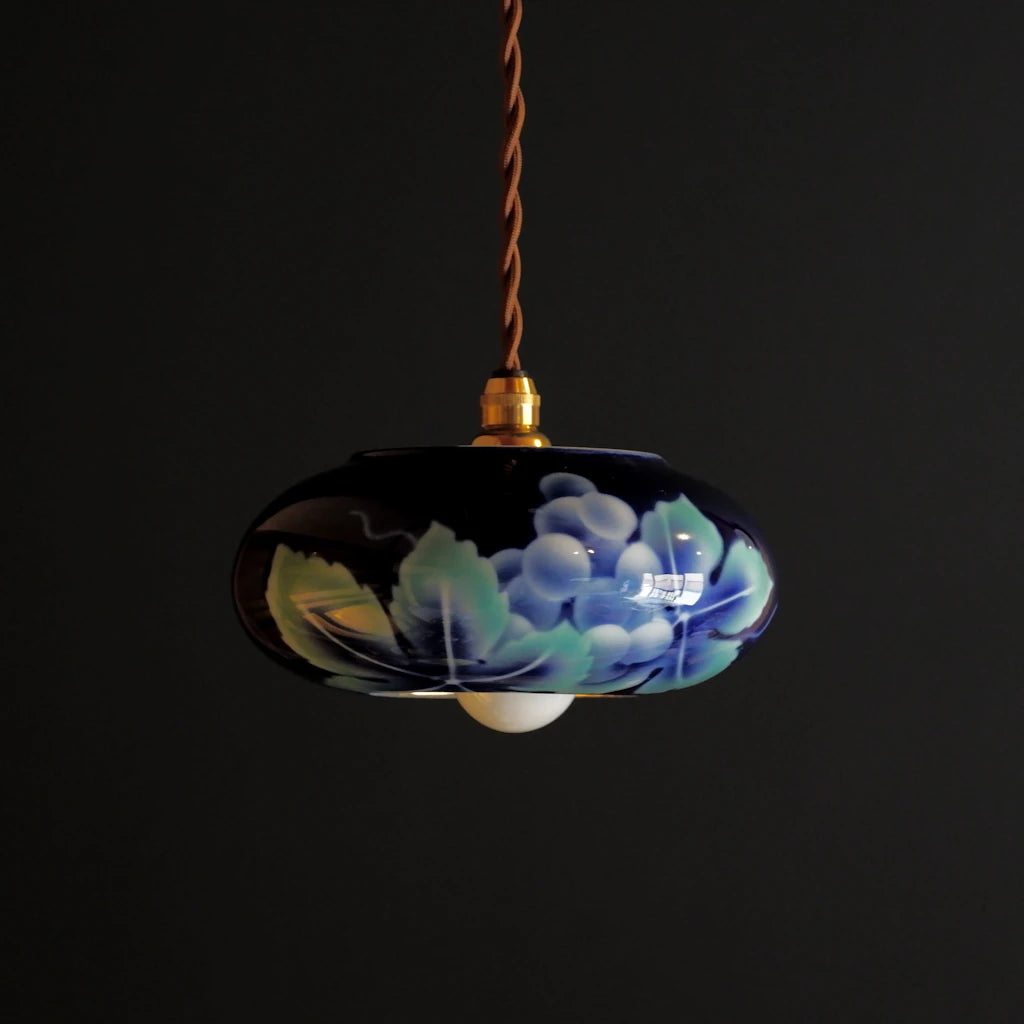 有田焼｜若山窯｜瑠璃②｜葡萄｜ペンダントライト
