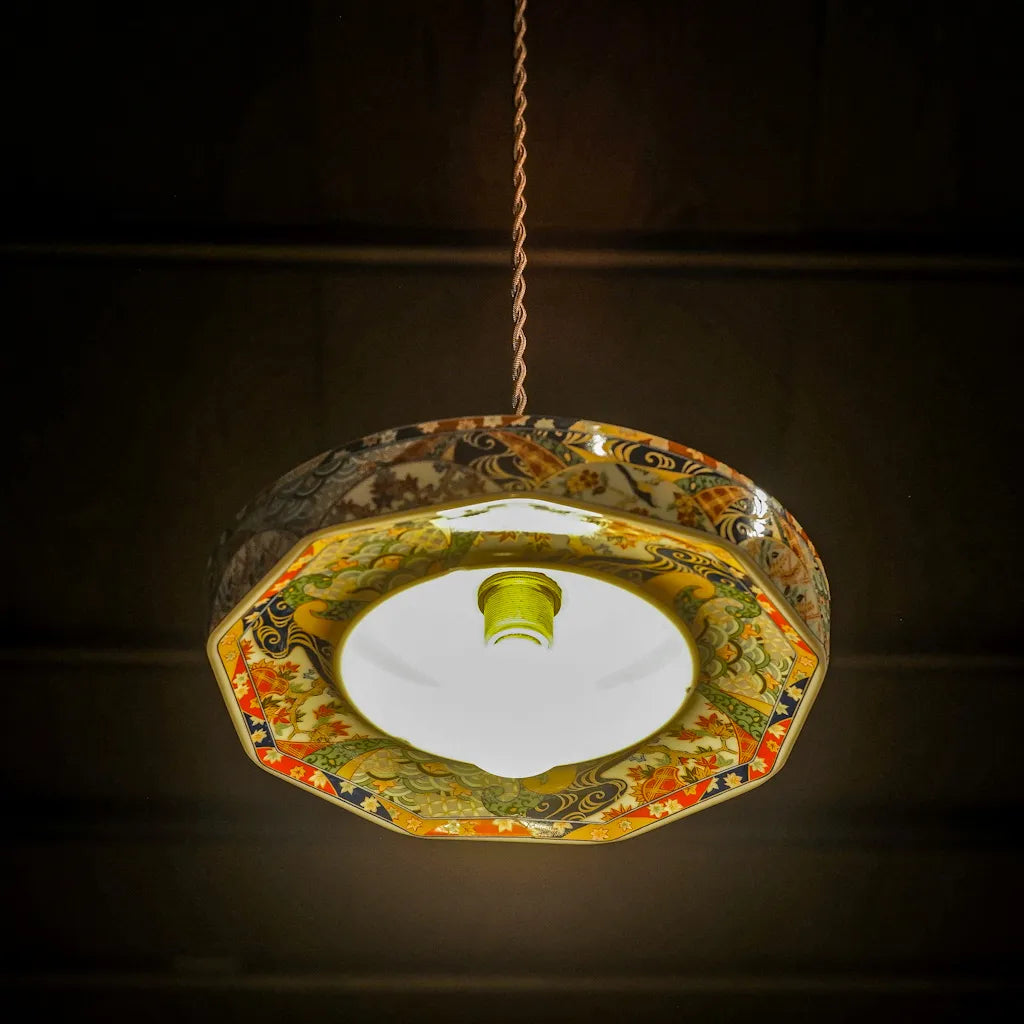 美濃焼｜松峰｜友禅古伊万里｜ペンダントライト