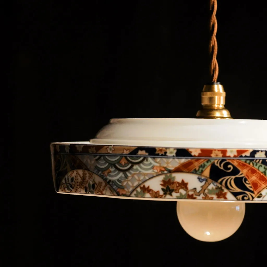 美濃焼｜松峰｜友禅古伊万里｜ペンダントライト