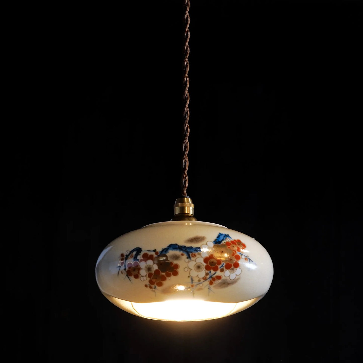 九谷焼｜貫入｜九谷梅｜ペンダントライト