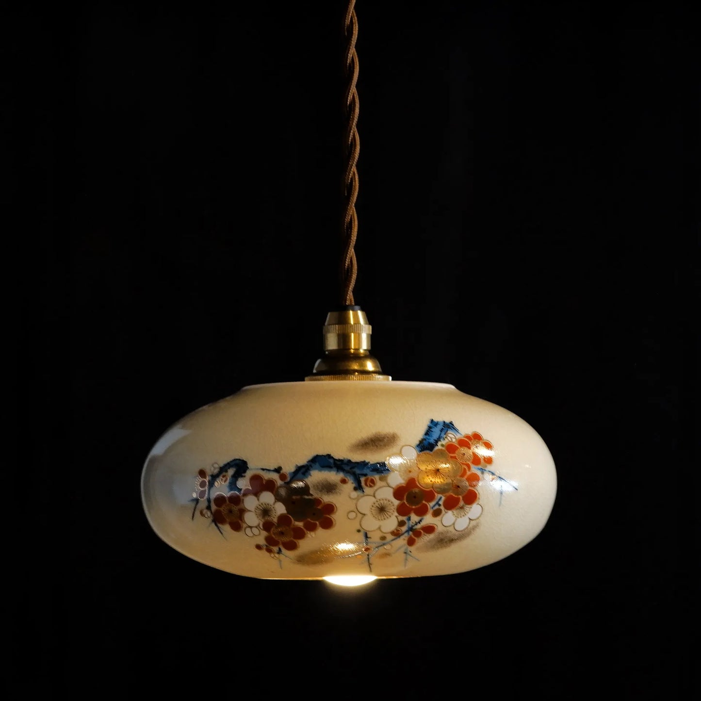 九谷焼｜貫入｜九谷梅｜ペンダントライト