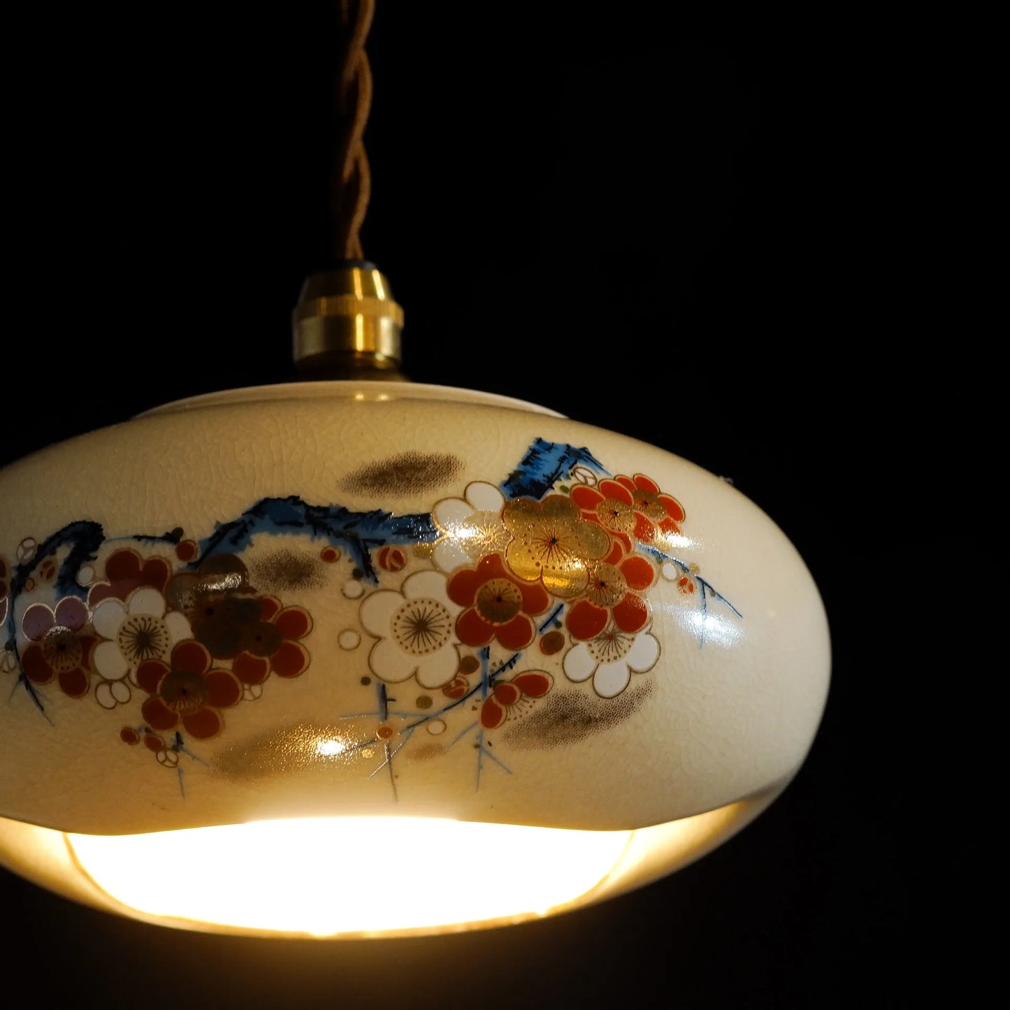 九谷焼｜貫入｜九谷梅｜ペンダントライト