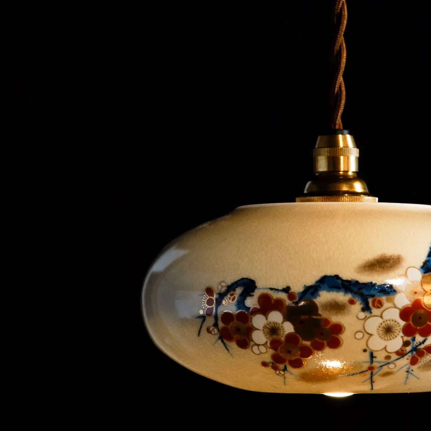 九谷焼｜貫入｜九谷梅｜ペンダントライト