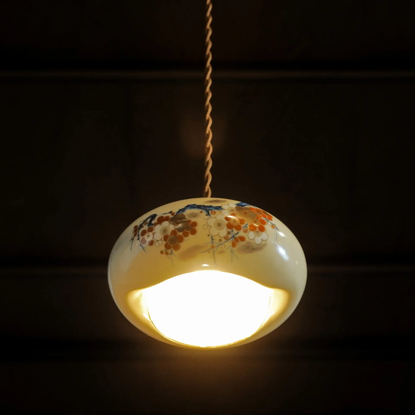 九谷焼｜貫入｜九谷梅｜ペンダントライト