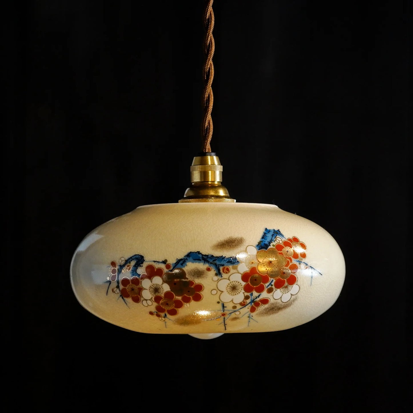 九谷焼｜貫入｜九谷梅｜ペンダントライト