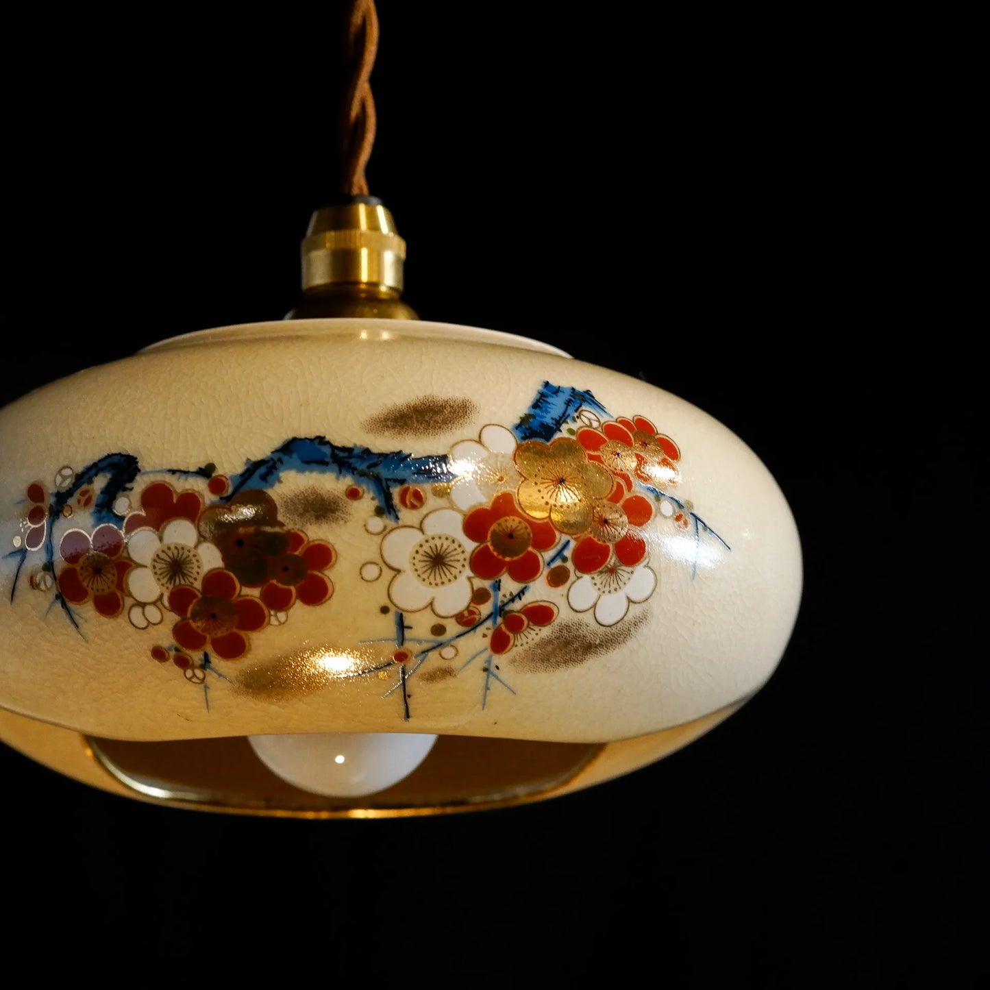 九谷焼｜貫入｜九谷梅｜ペンダントライト
