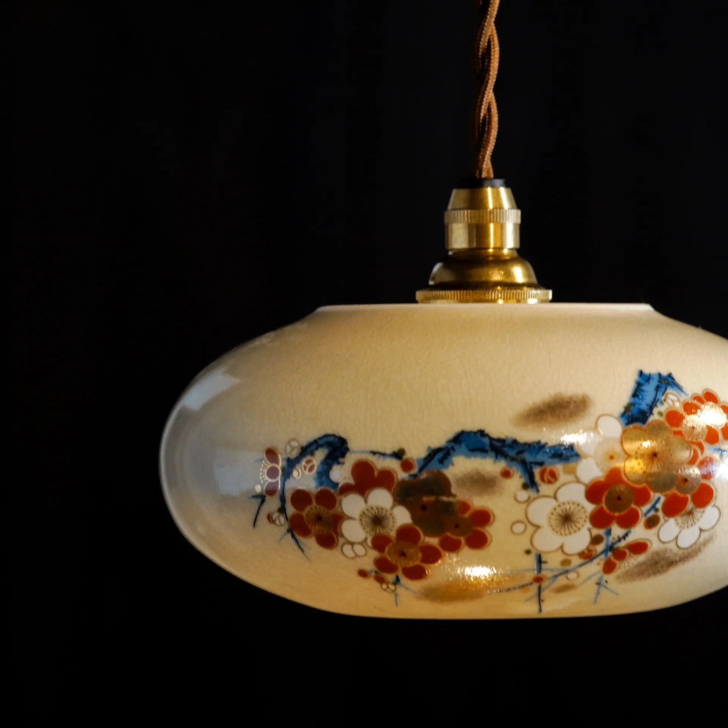 九谷焼｜貫入｜九谷梅｜ペンダントライト