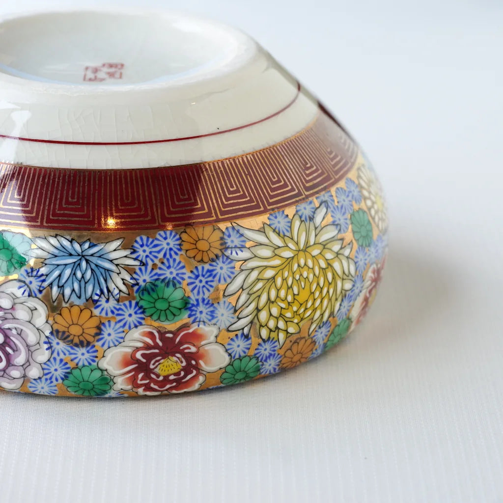 九谷焼｜金彩花詰｜貫入｜ペンダントライト