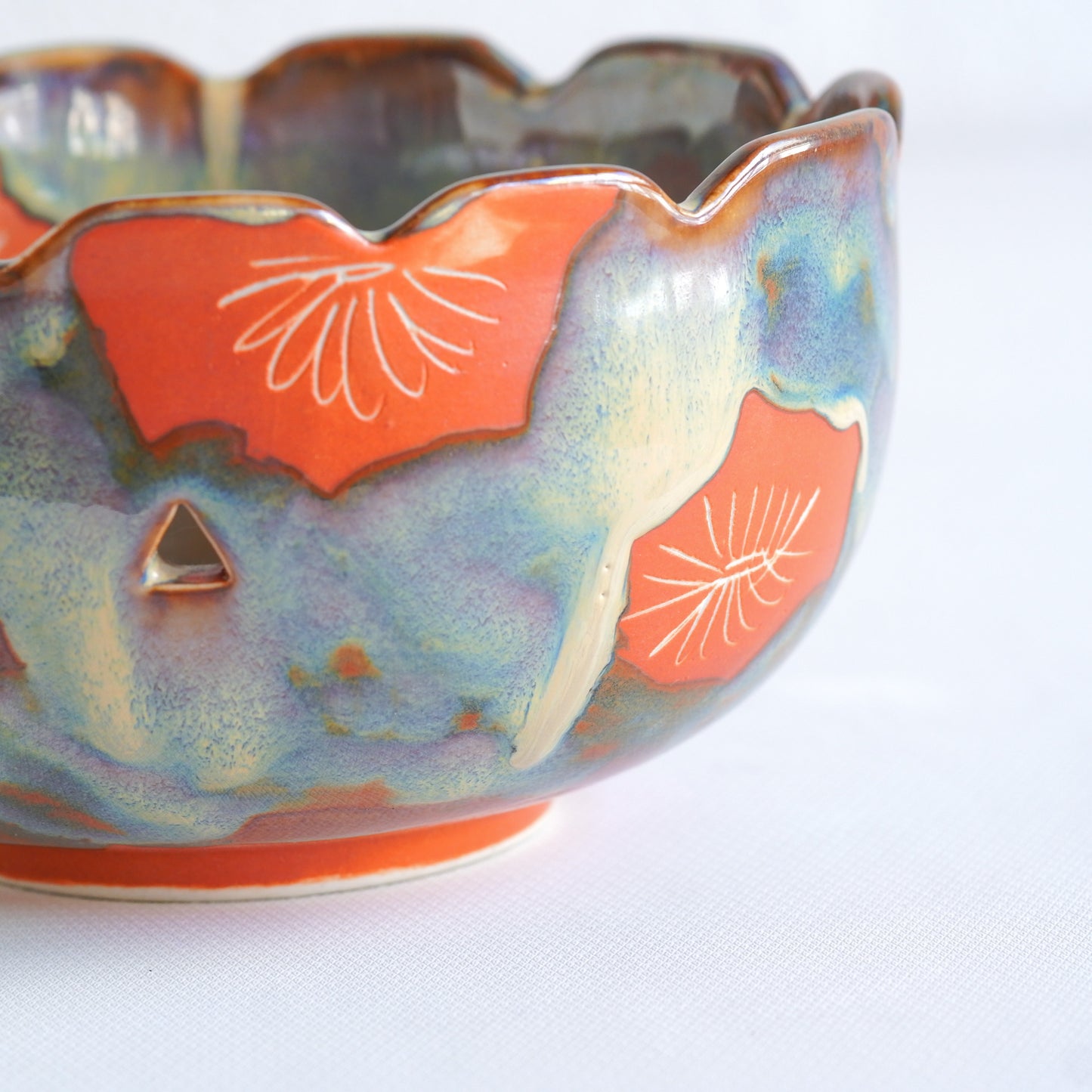 美濃焼｜朱・釉薬｜菓子鉢｜ペンダントライト