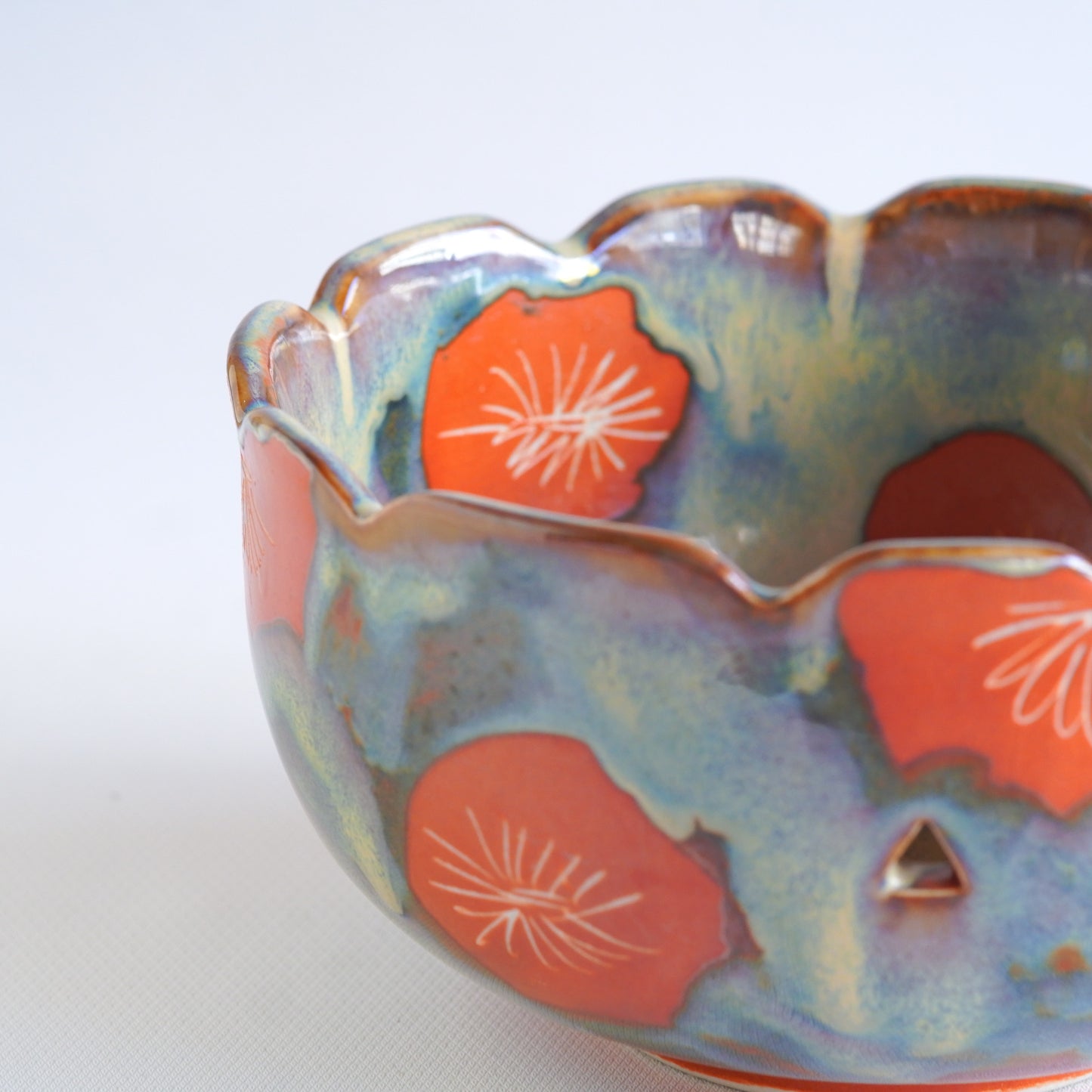 美濃焼｜朱・釉薬｜菓子鉢｜ペンダントライト