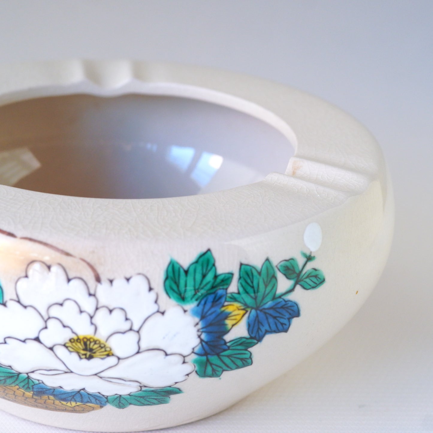 作地未詳｜九谷焼｜菊｜貫入｜ペンダントライト