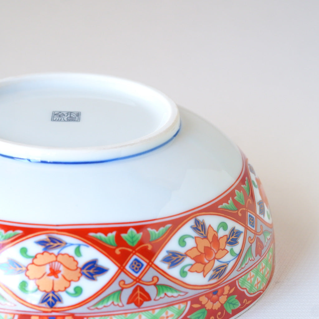 有田焼｜金彩・赤絵｜牡丹｜ペンダントライト