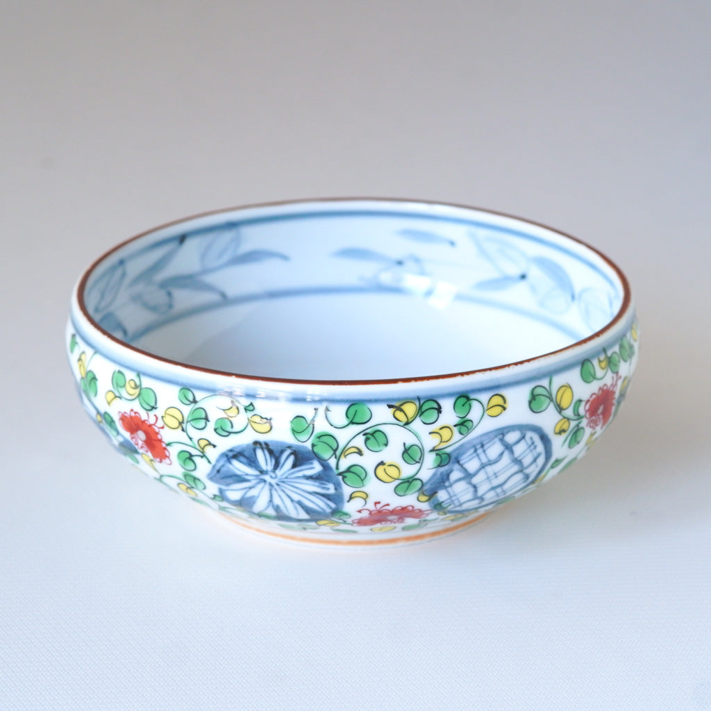 美濃焼｜日峰｜染錦京唐草｜中鉢｜ペンダントライト