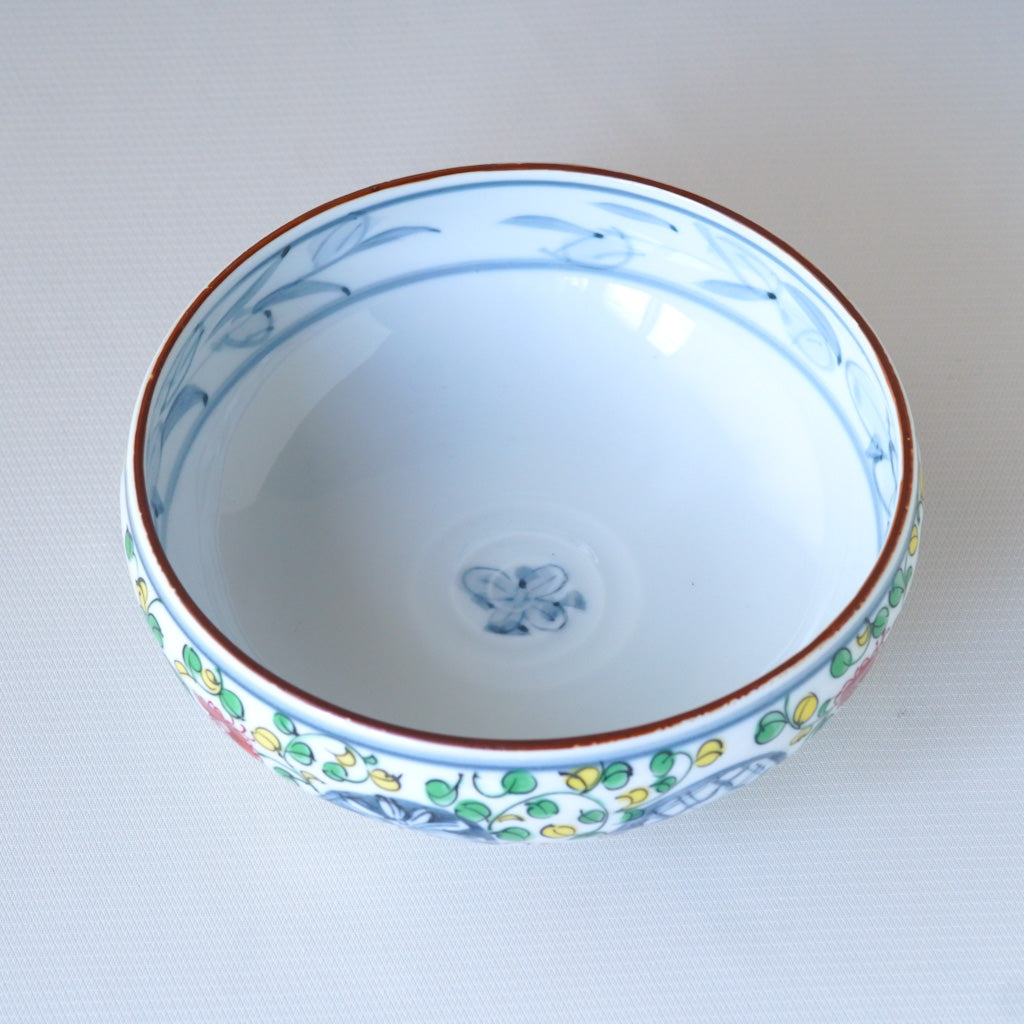 美濃焼｜日峰｜染錦京唐草｜中鉢｜ペンダントライト