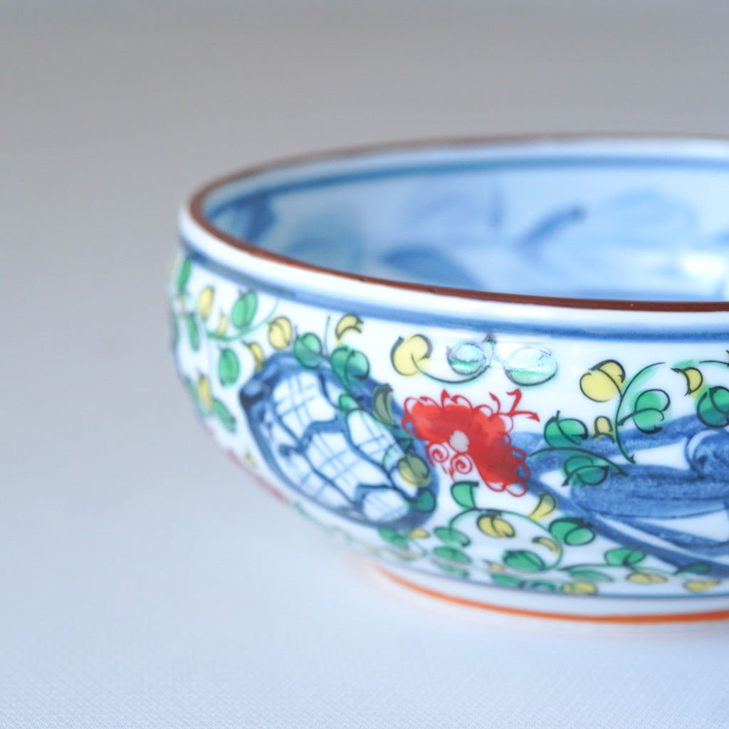 美濃焼｜日峰｜染錦京唐草｜小鉢｜ペンダントライト