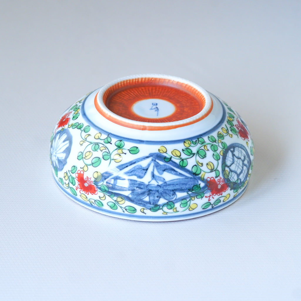 美濃焼｜日峰｜染錦京唐草｜小鉢｜ペンダントライト