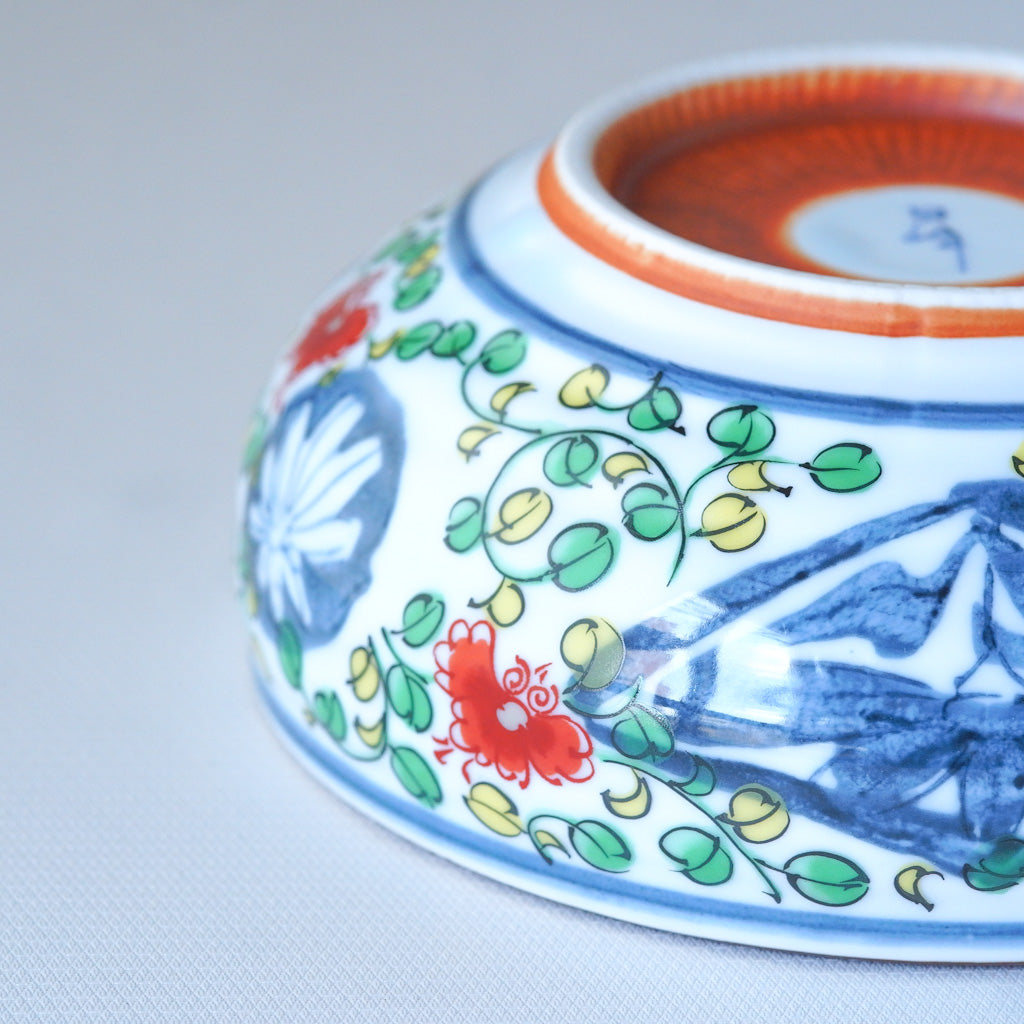 美濃焼｜日峰｜染錦京唐草｜小鉢｜ペンダントライト