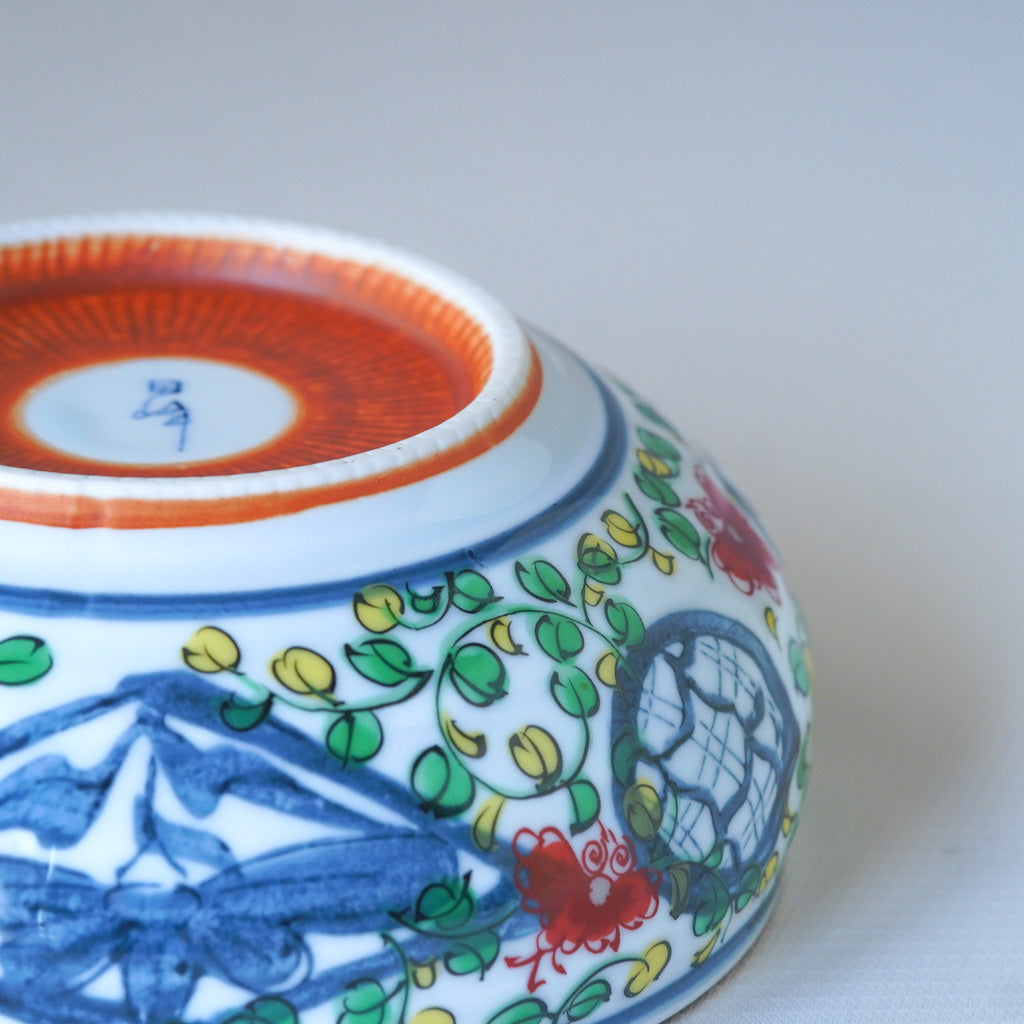 美濃焼｜日峰｜染錦京唐草｜小鉢｜ペンダントライト