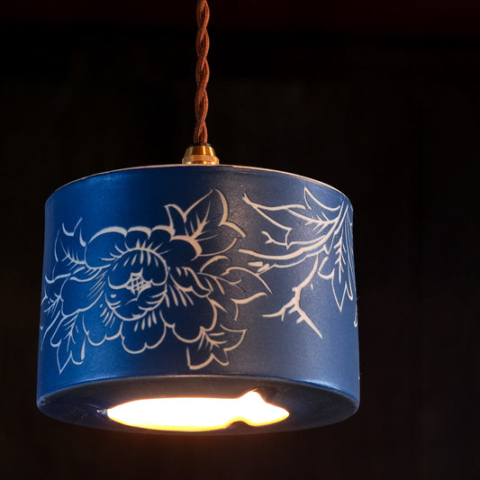 Seto ware | Akatsu ware | Matte blue | Pendant light