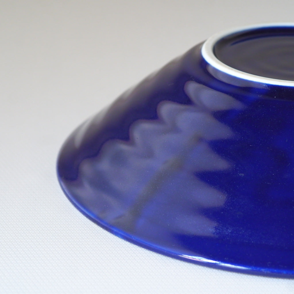 作地未詳｜藍釉薬｜黒刷毛引き｜ペンダントライト