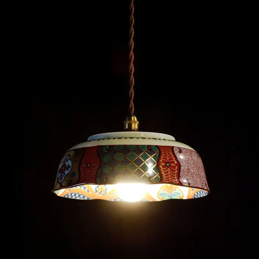 Arita ware | Blue and blue | Gold decoration | Serving bowl | Pendant light