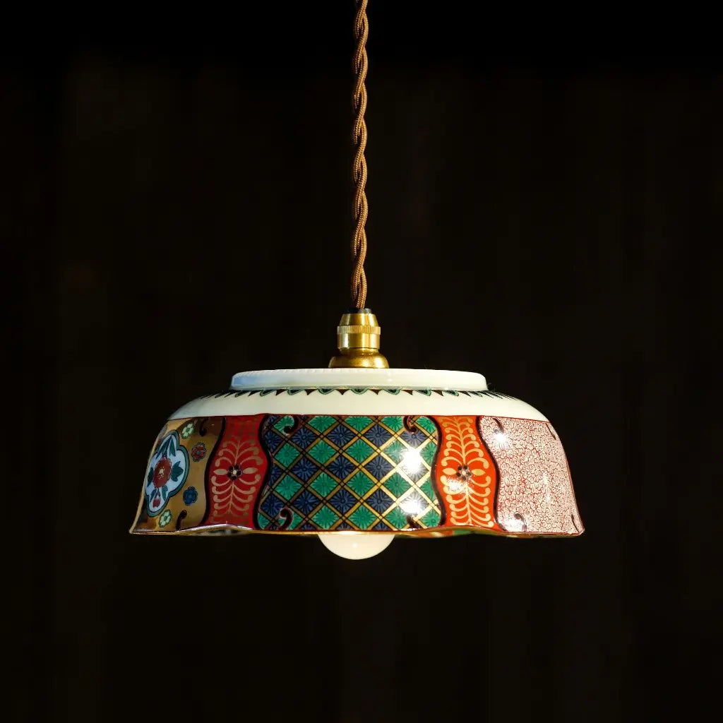 Arita ware | Blue and blue | Gold decoration | Serving bowl | Pendant light
