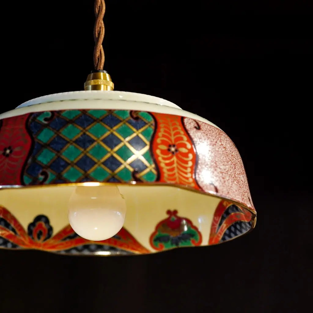 Arita ware | Blue and blue | Gold decoration | Serving bowl | Pendant light
